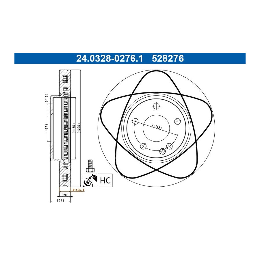 Disque de frein ATE 24.0328-0276.1 - Image 3