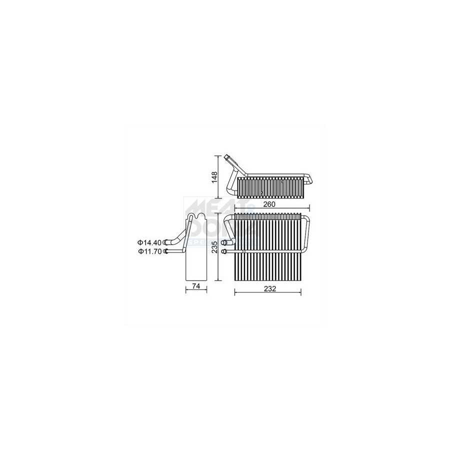 Meat & Doria Évaporateur, Climatisation 997145 Renault