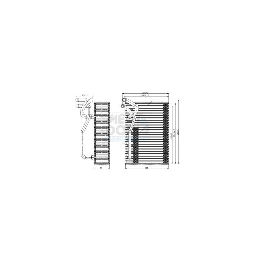 Meat & Doria Évaporateur, Climatisation 997138 Peugeot