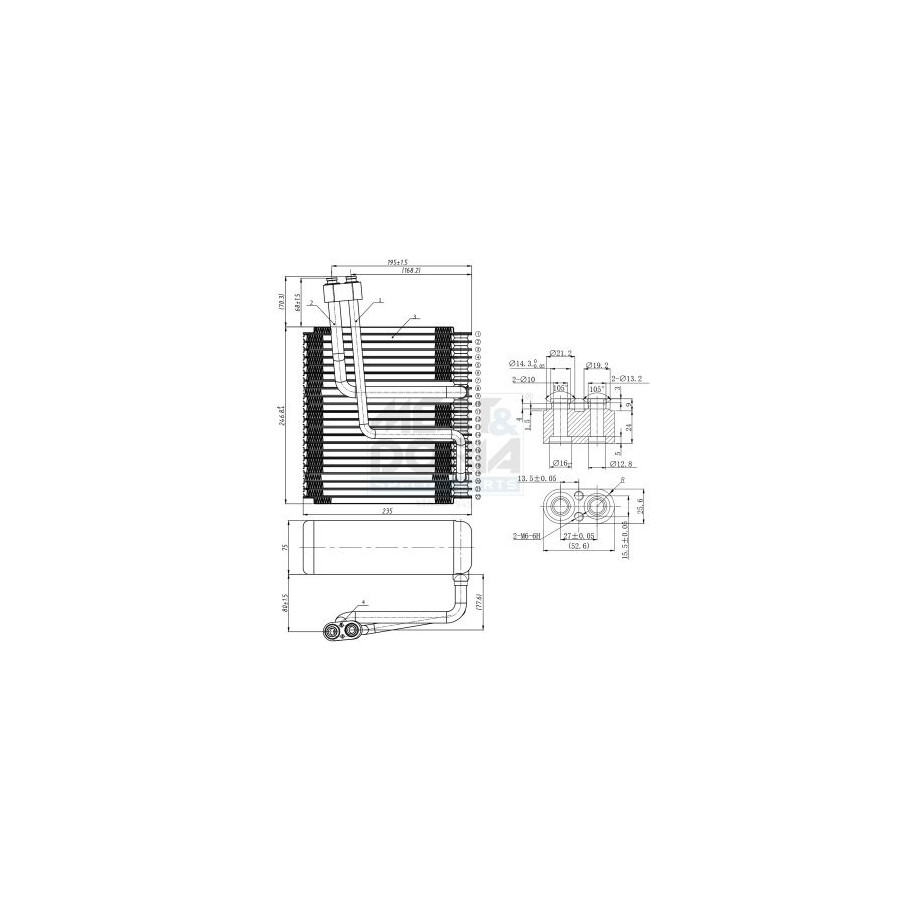 Meat & Doria Évaporateur, Climatisation 997049 Kia