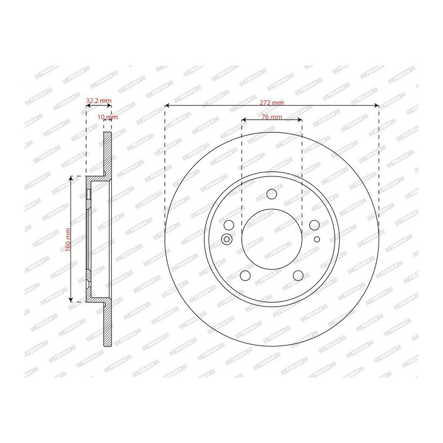 Ferodo Disque De Frein Ddf2983c Hyundai;Kia
