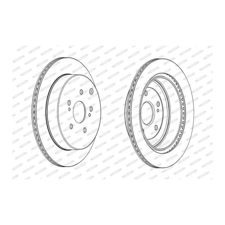 Ferodo Disque De Frein Ddf2072c Arrière, Ventilé, 2 Pièce - Image 4