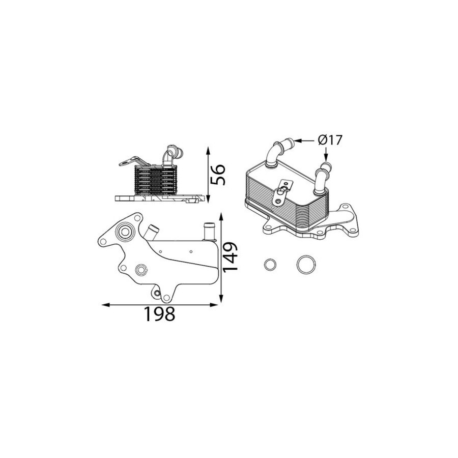 Mahle Refroidisseur D'huile, Transmission Automatique Clc444000s Skoda;Volkswagen