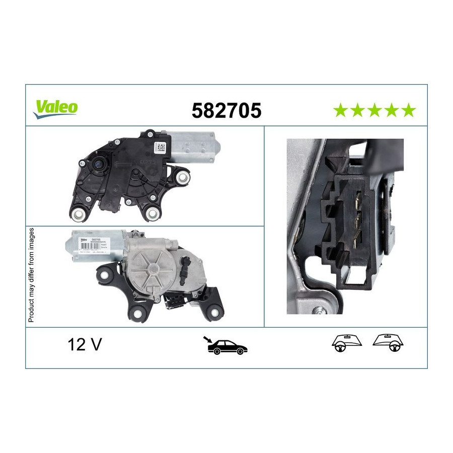 Moteur d'essuie-glace arrière droite 582705 VALEO pour MERCEDES-BENZ VITO Mixto - Image 3