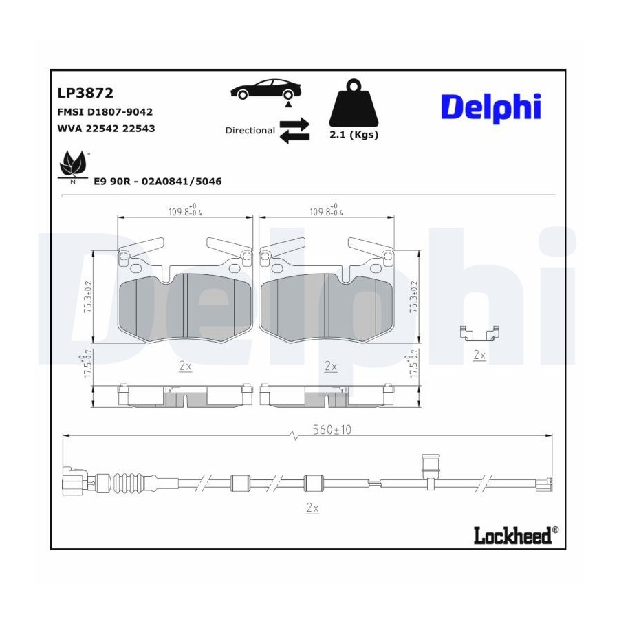 Delphi Kit De Plaquettes De Frein, Frein À Disque Lp3872 - Image 2