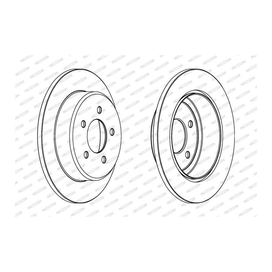 Ferodo Disque De Frein Ddf1492c Chrysler;Dodge;Jeep;Ssangyong