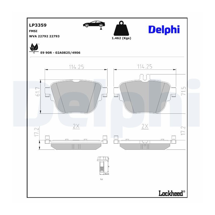 Delphi Jeu De Plaquettes De Frein Lp3359, Arrière - Image 3