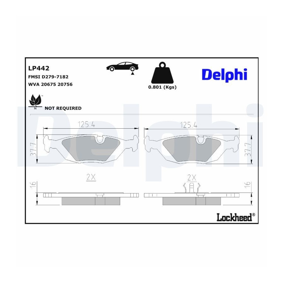 Delphi Kit De Plaquettes De Frein, Frein À Disque Lp442 - Image 4