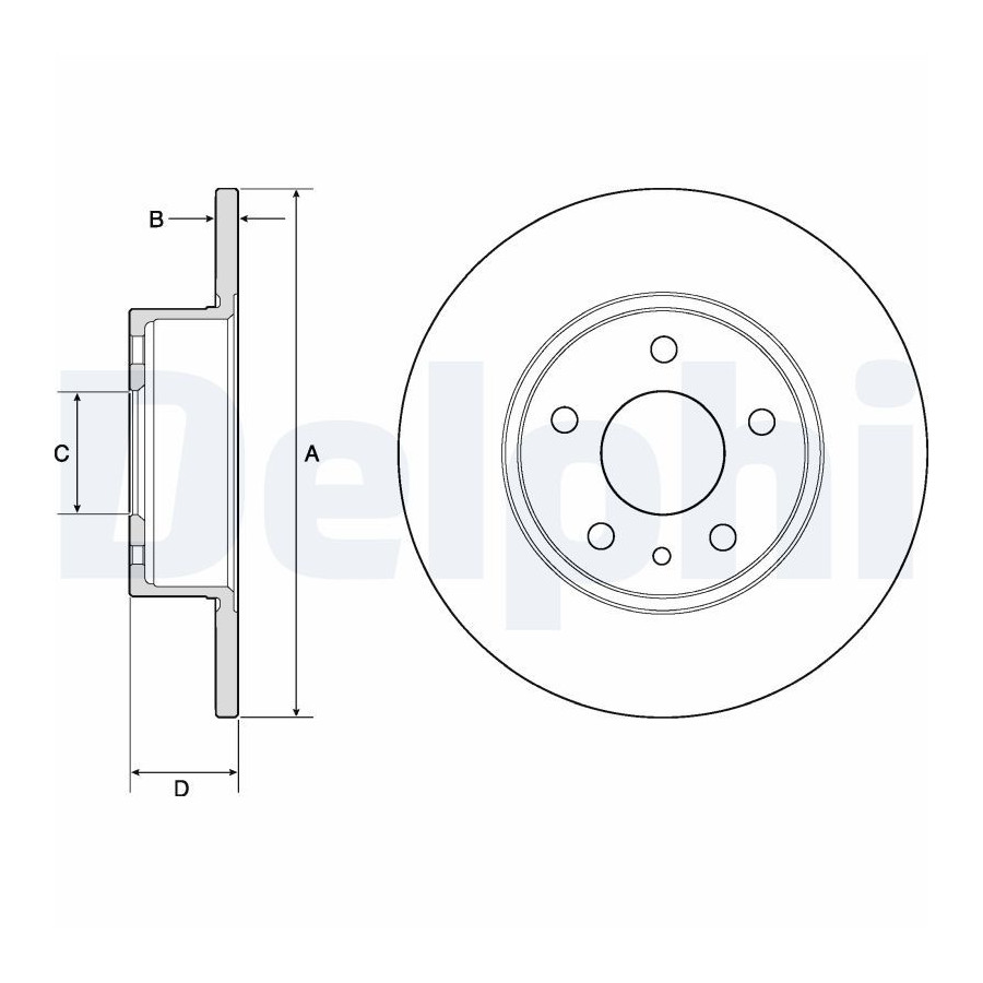 Delphi Disque De Frein Bg2386 Alfa Romeo;Fiat;Lancia