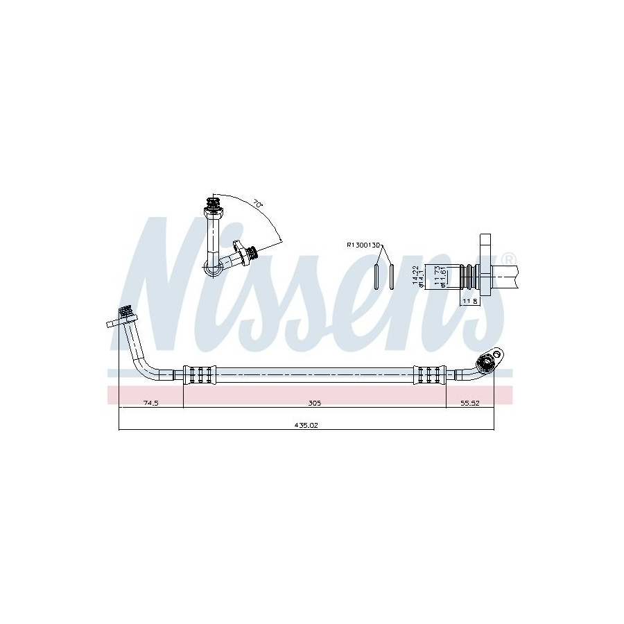 Nissens Tuyau Haute Pression, Climatisation 844511 Citroen;Peugeot