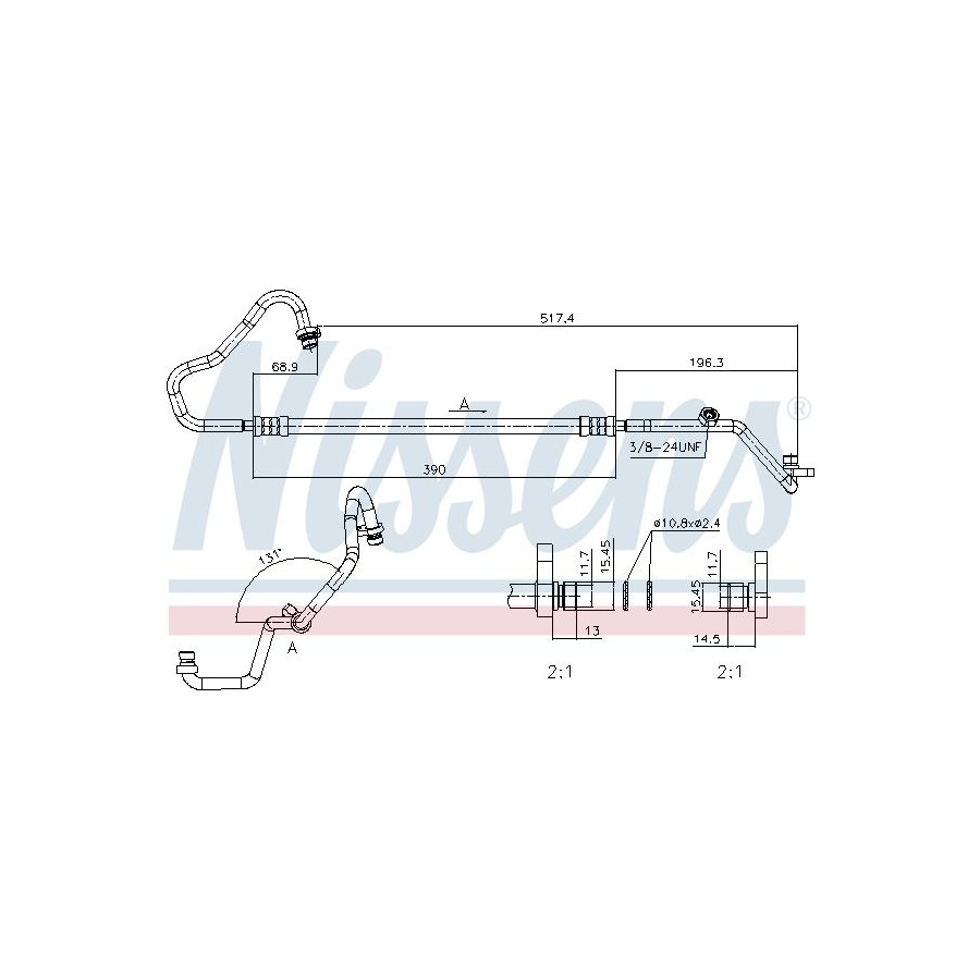Nissens Tuyau Haute Pression, Climatisation 844072 Nissan;Opel;Renault