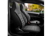 Universele Stoffen &#039;CityBug&#039; Stoelhoezenset &#039;Sports&#039; Zwart/Grijs/Wit - 9-delig 