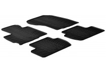 Rubbermatten passend voor Mitsubishi Outlander 2010- (T-Design 4-delig + montageclips)