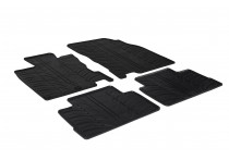 Rubbermatten passend voor Nissan Qashqai 2014- (T-Design 4-delig + montageclips)