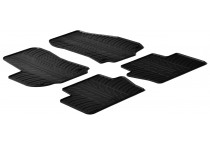 Rubbermatten passend voor Opel Zafira B van 2005 tot 2011 (T-Design 4-delig + montageclips)