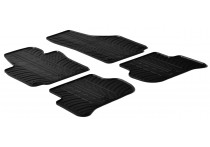 Rubbermatten passend voor Skoda Yeti 2009-2013 (T-Design 4-delig + montageclips)