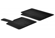 Rubbermatten passend voor Smart ForTwo 2006-2014 (T-Design 2-delig + montageclips)