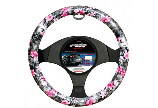 Simoni ​Racing Stuurwielhoes Flower Zwart/Roze