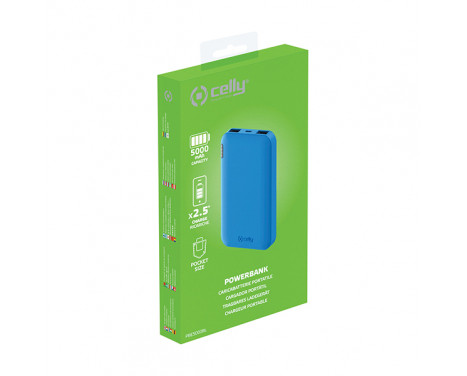 Batterie externe Celly Energy 5000 mAh Bleu, Image 4
