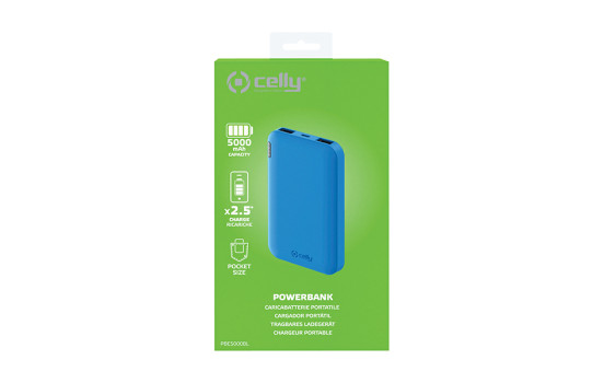 Batterie externe Celly Energy 5000 mAh Bleu, Image 5