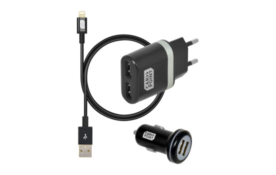Carpoint Chargeur Set Premium Pour Voiture/Maison