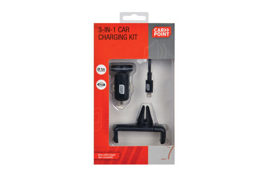 Carpoint Chargeur Voiture Set 3 en 1, Image 2