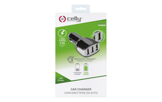 Celly Chargeur Voiture 3 USB 4.4A noir, Image 3