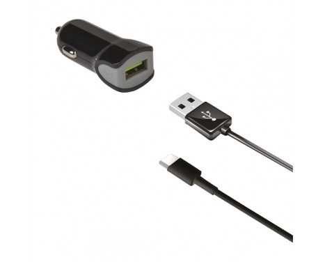 Celly Chargeur Voiture USB-C 2.4A noir