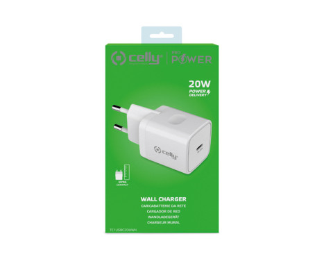Celly Home Chargeur 1 USB-C 20W Blanc, Image 4