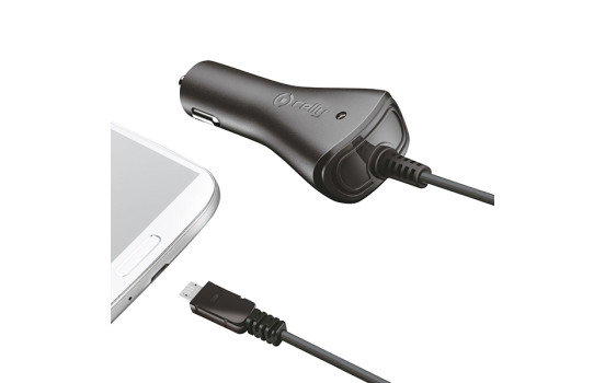 Celly Micro-USB 1A Chargeur Voiture 1 mètre