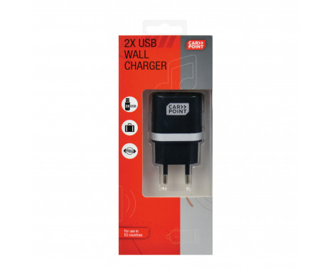 Chargeur Carpoint 220V Double USB, Image 2