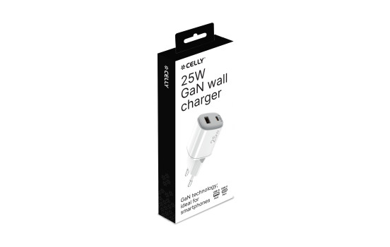 Chargeur domestique Celly USB-A + USB-C 25 W, Image 4