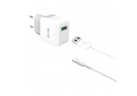 Chargeur maison Celly USB-C 2.4A Blanc