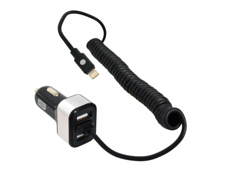 Chargeur Voiture Carpoint 12V/24V 8 Broches/Micro USB + 2USB