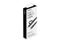 Celly 2 en 1 USB-C > USB-C + Câble Lightning