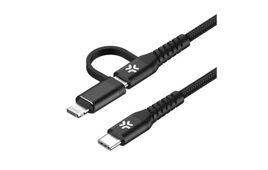 Celly 2 en 1 USB-C > USB-C + Câble Lightning, Image 2