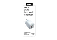Celly Chargeur de voyage USB/USB-C 20W blanc