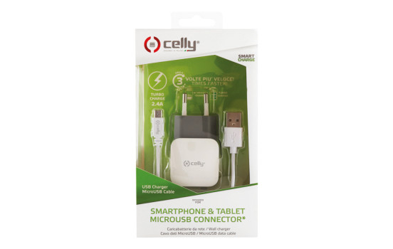 Celly Chargeur domestique 2,4 A Micro-USB