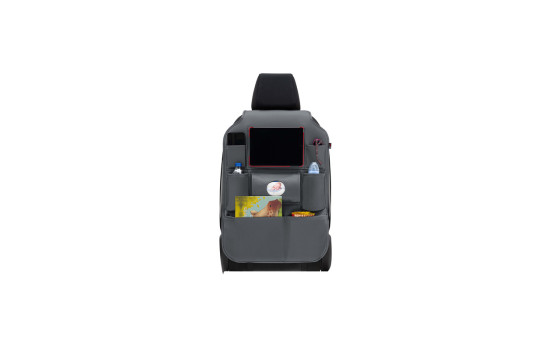 Organisateur de siège d'auto universel - cuir PVC gris