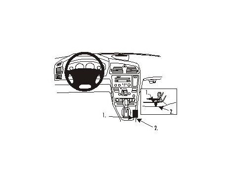ProClip - Support de console Volvo S60 2000-2004, coudé
