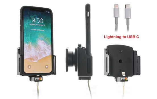 Apple iPhone X / Xs Support réglable avec attache de câble pour câble Apple
