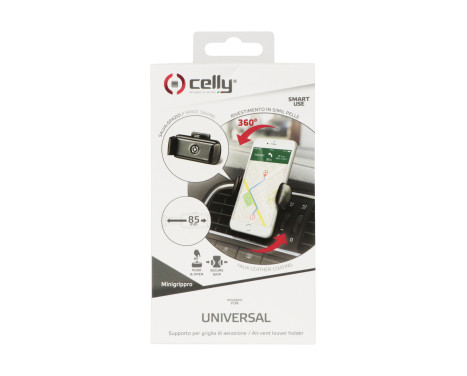 Celly 5711582 Support de téléphone Minigrippro 85mm Noir