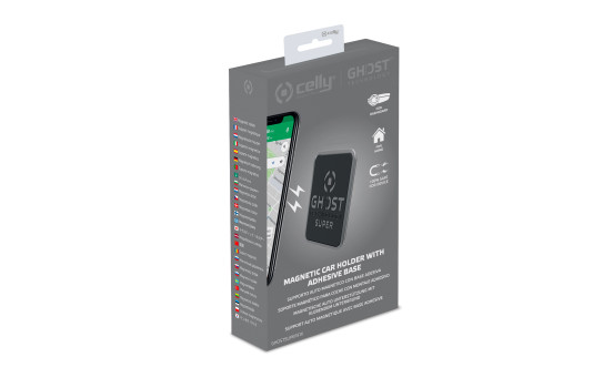 Celly Support de téléphone magnétique universel Ghost Super Fix