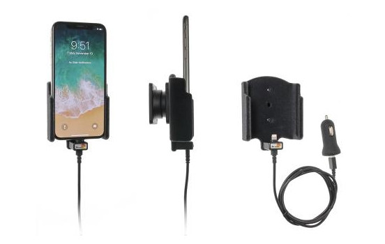 Support actif Apple iPhone X / Xs avec prise USB 12V