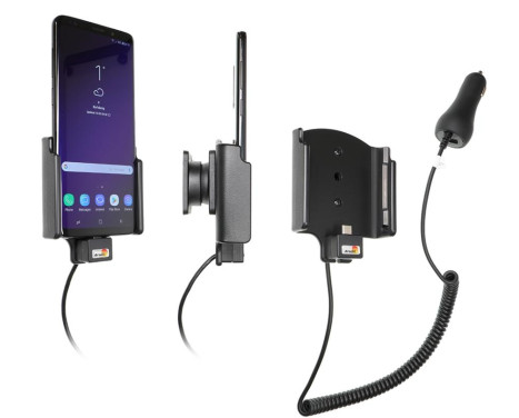 Support actif Samsung Galaxy S9 Plus avec chargeur 12/24V