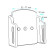Support réglable Apple iPhone 5 iPhone 13 Mini avec support pivotant. Avec couverture, Vignette 6