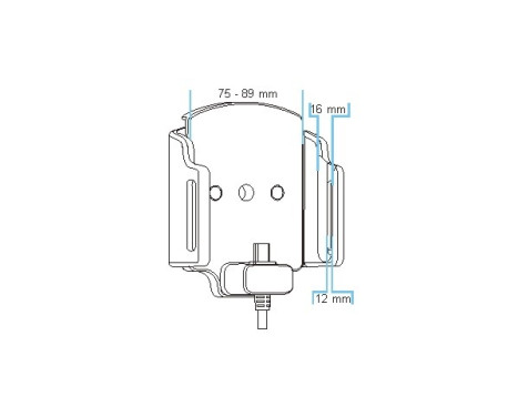 Support universel réglable avec alimentation fixe largeur : 75-89 mm épaisseur : 12-16 mm, Image 6