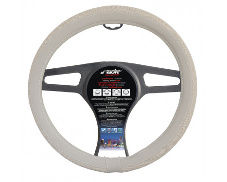 Couvre Volant Simoni Racing 500 Simili Cuir Blanc