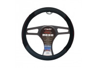 Couvre Volant Simoni Racing Shammy Noir Cuir Artificiel Noir/Rouge