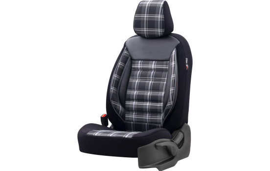 Ensemble de housse de siège en tissu otoM 'Sports' - Noir / Gris - 11 pièces, Image 2